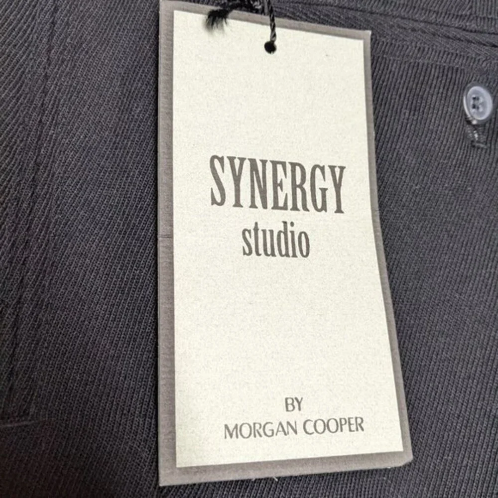 Synergy Studio / Morgan Cooper Pants Men 36 x 32 Wool Blend Business Black *NEW*